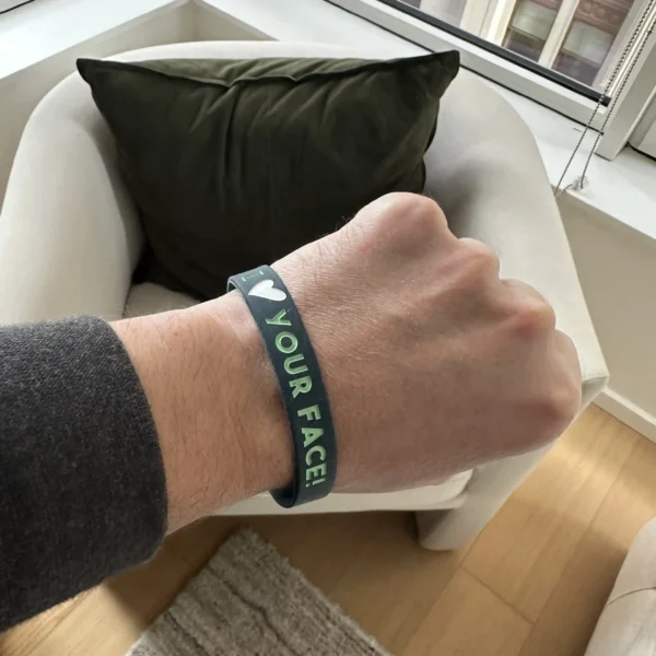 Alternative view of I Love Your Face Wristband (Adult)